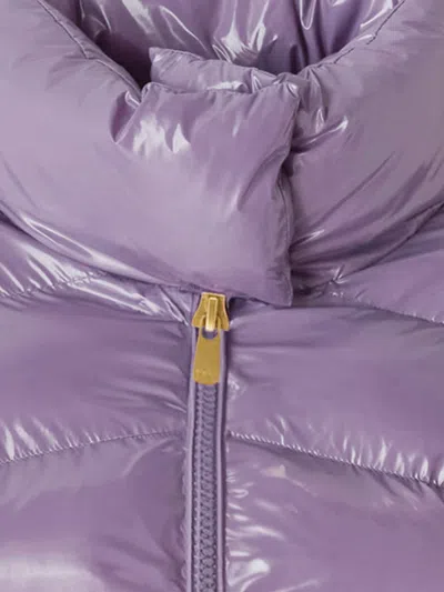 Pinko Glossy Nylon Padded Jacket In Purple