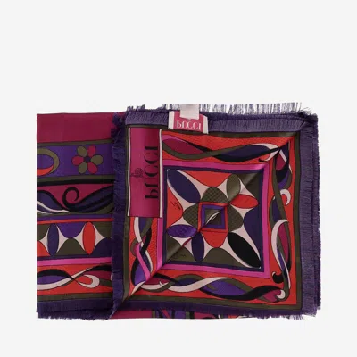 Pucci Geometric-print Frayed Scarf In Multi