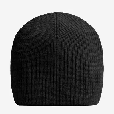 Patou Stretch Wool Blend Beanie In Black