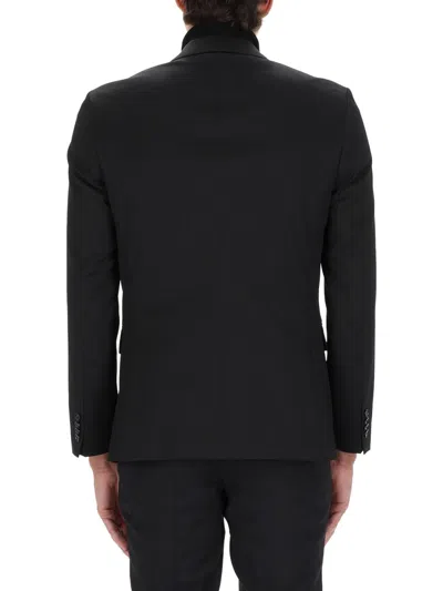 Hugo Boss Boss Black Wool-blend Jacket In Black