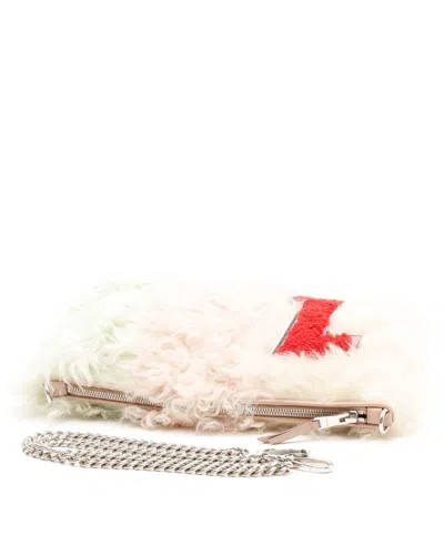 Miu Miu Shearling Chain Bag In Multi
