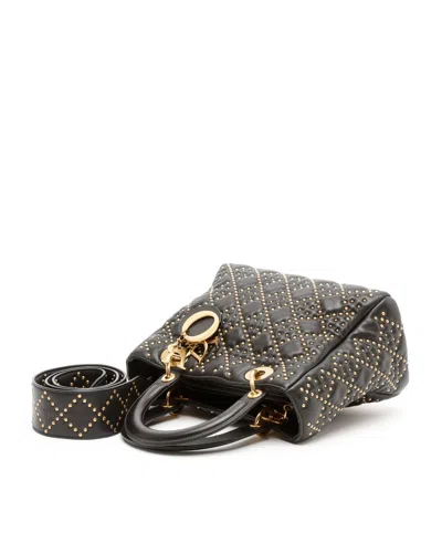 Dior Christian  Cannage Studded Medium Lady  Bag In Multi