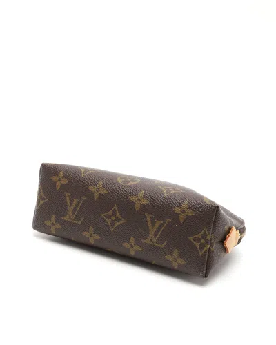 Pre-owned Louis Vuitton Monogram Cosmetic Pouch In Brown