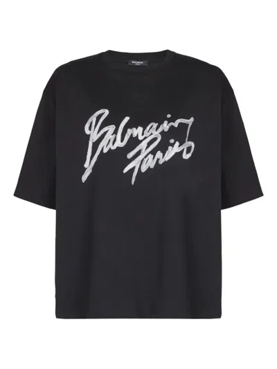 Balmain Short Sleeves " Bulky" T-shirt Clothing In Black