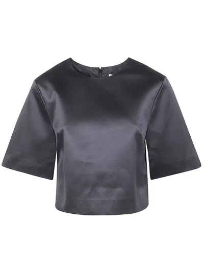 By Malene Birger "hania" Cropped Top Clothing In Blue