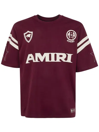 Amiri Sport Star Graphic Crew Neck T-shirt In Purple