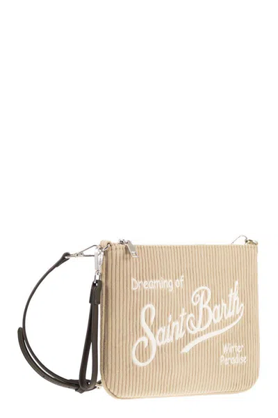 Mc2 Saint Barth Parisienne - Corduroy Clutch Bag In Neutral