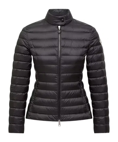 Moncler Polyamide Igelle Jacket High Collar Quilted In Black