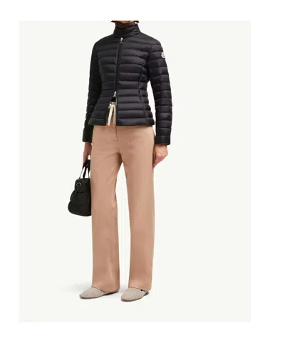 Moncler Polyamide Igelle Jacket High Collar Quilted In Black