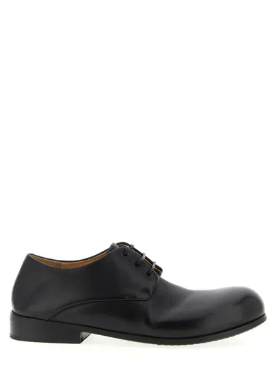 Marsèll Capozucca Leather Lace Up Derby Shoes In Black