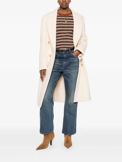 Aniye By Janis Double-breasted Button Coat In Pink