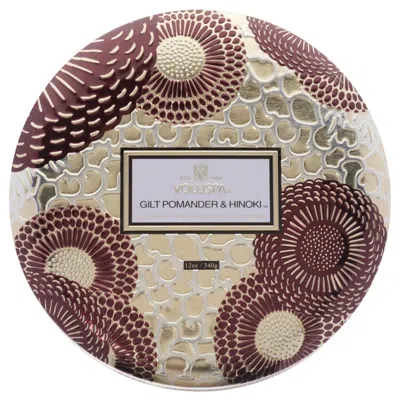 Voluspa Japonica Collection 3 Wick Tin Candle - Gilt Pomander And Hinoki By  For Unisex - 12 oz Candl In Multi