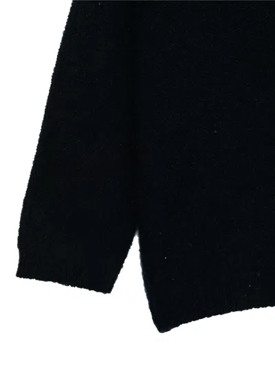 Hemisphere V-neck Embellished Sweater In Black