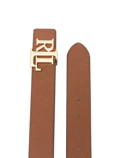 Ralph Lauren Logo-detail Buckle Belt In Brown