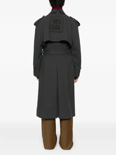 Federico Cina Belted Double-breasted Coat In Black