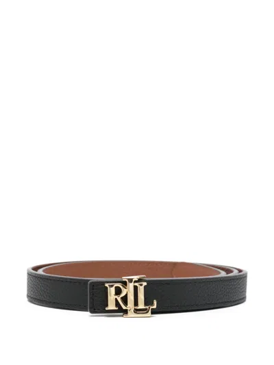 Ralph Lauren Logo-detail Buckle Belt In Black