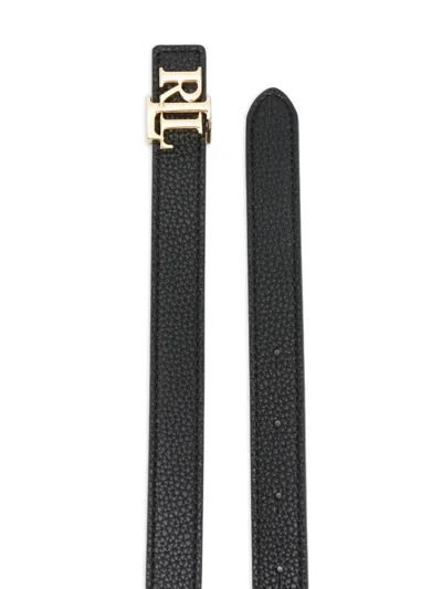 Ralph Lauren Logo-detail Buckle Belt In Black