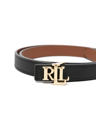 Ralph Lauren Logo-detail Buckle Belt In Black