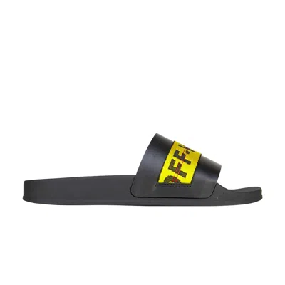 Pre-owned Off-white Industrial Sliders 'black Yellow' S/s 2019 | Men's Size 40