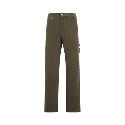 Pre-owned Stone Island Trousers 'military Green' | Men's Size 34