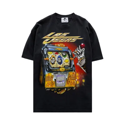 Pre-owned Warren Lotas Slot Machine T-shirt 'black' | Men's Size L