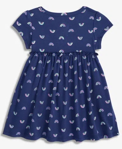 First Impressions Baby Girls Mini Rainbow Printed Dress, Macy's Exclusive In Blue