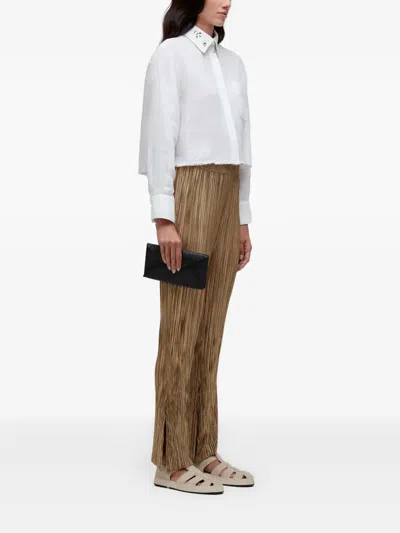 Osklen Pleated Trousers In Brown