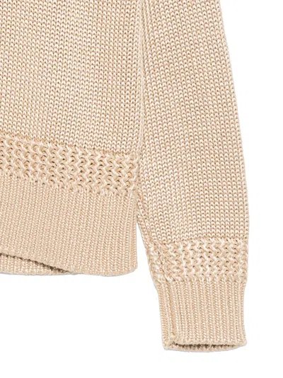 Ralph Lauren Open-knit Sweater In Neutral