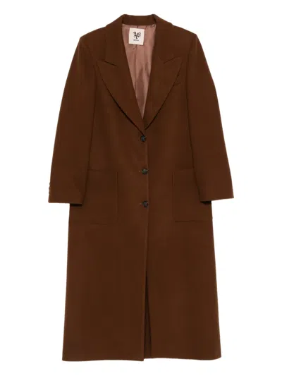 Aniye By Janis Single-breasted Coat In Brown