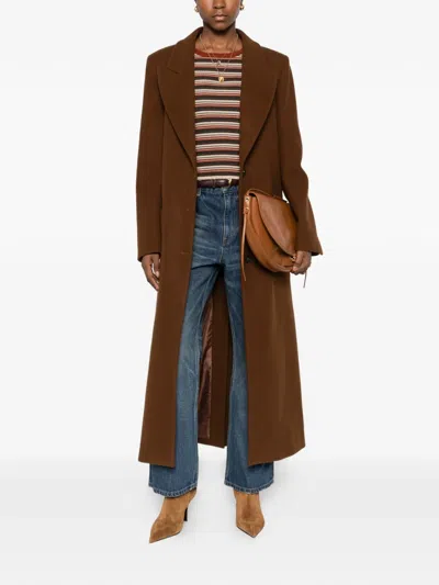 Aniye By Janis Single-breasted Coat In Brown