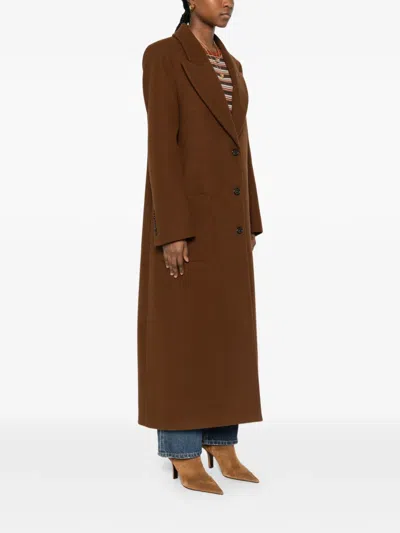 Aniye By Janis Single-breasted Coat In Brown