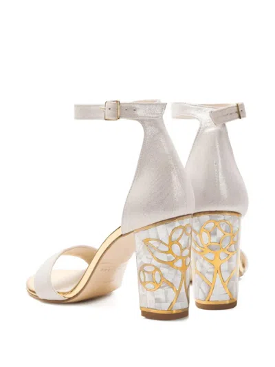 Freya Rose Rozu Ankle-strap Heeled Sandals In White