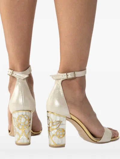 Freya Rose Rozu Ankle-strap Heeled Sandals In White