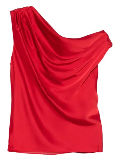 Ralph Lauren Draped-detail Blouse In Red