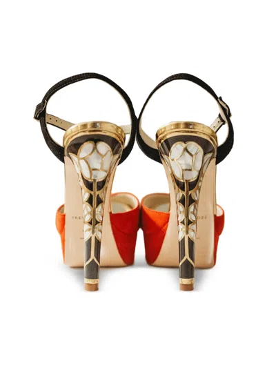 Freya Rose Rose In Bloom Heeled Sandals In Multi