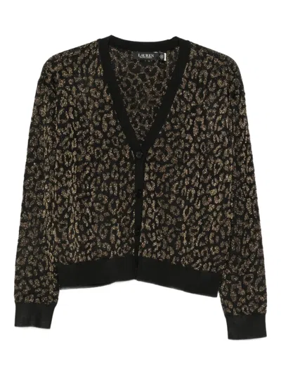 Ralph Lauren Animal-patterned V-neck Cardigan In Green