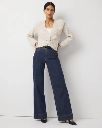 White House Black Market Petite Front Twist Sweater