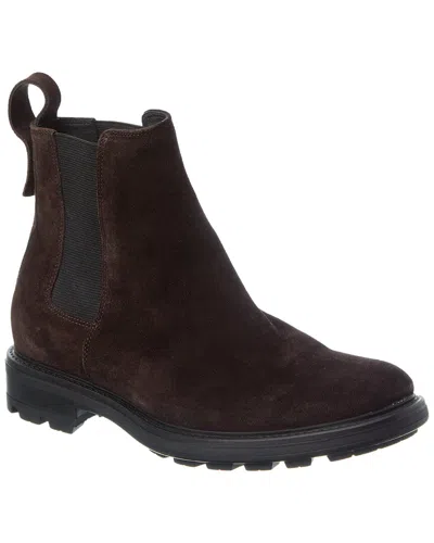 Theory Suede Chelsea Boot In Brown