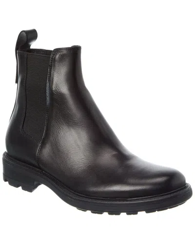 Theory Leather Chelsea Boot In Black