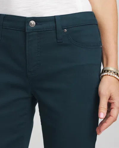 Chico's Girlfriend Slim Ankle Jeans In Teal Shadow