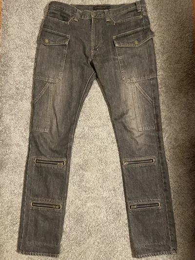 Pre-owned Undercover Black Cargo Denim Aw03 Paperdoll In Gray