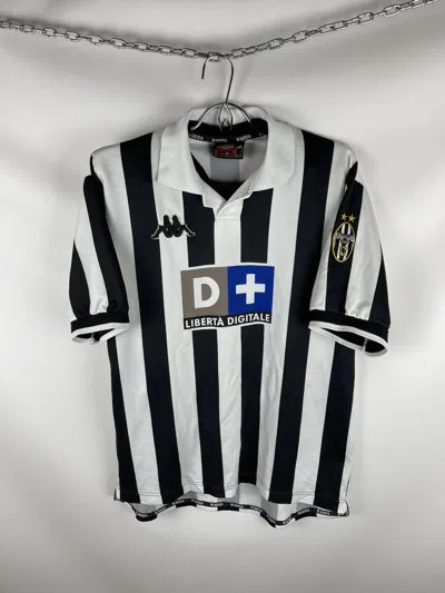 Pre-owned Kappa Juventus Vintage 1998 1999 Home Soccer Jersey Football Shirt In Black