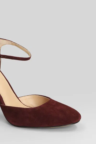 Lola Cruz Elane Ankle-strap Pumps In Burgundy