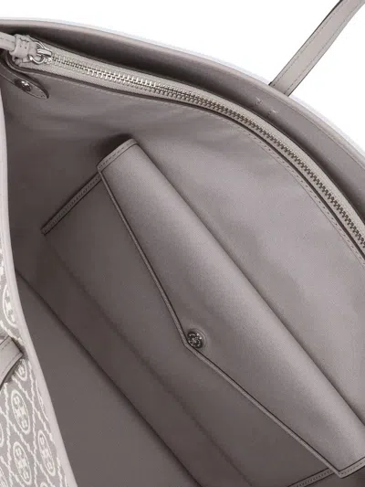 Tory Burch Perry T Monogram Jacquard Triple Compartment Tote In Neutral