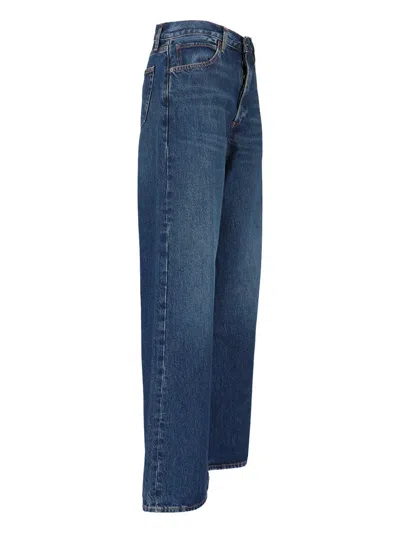 Frame Wide Jeans In Blue