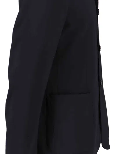 Giorgio Armani Virgin Wool Blazer In Black