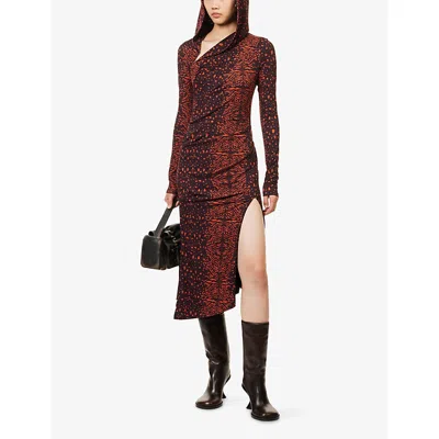 Ahluwalia Womens Harry Lambert For  X Disney Nala Hooded Jersey Midi Dress In Multi
