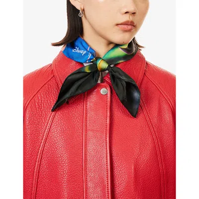 The Skateroom Harry Lambert For Max Allen X Disney Snow White Silk Scarf In Green