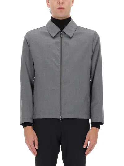 Hugo Boss Boss Grey Virgin Wool Jacket In Gray