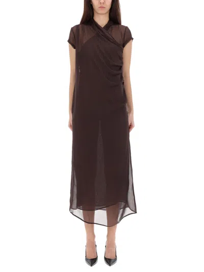 Paloma Wool Midi Dress "sully" In Brown